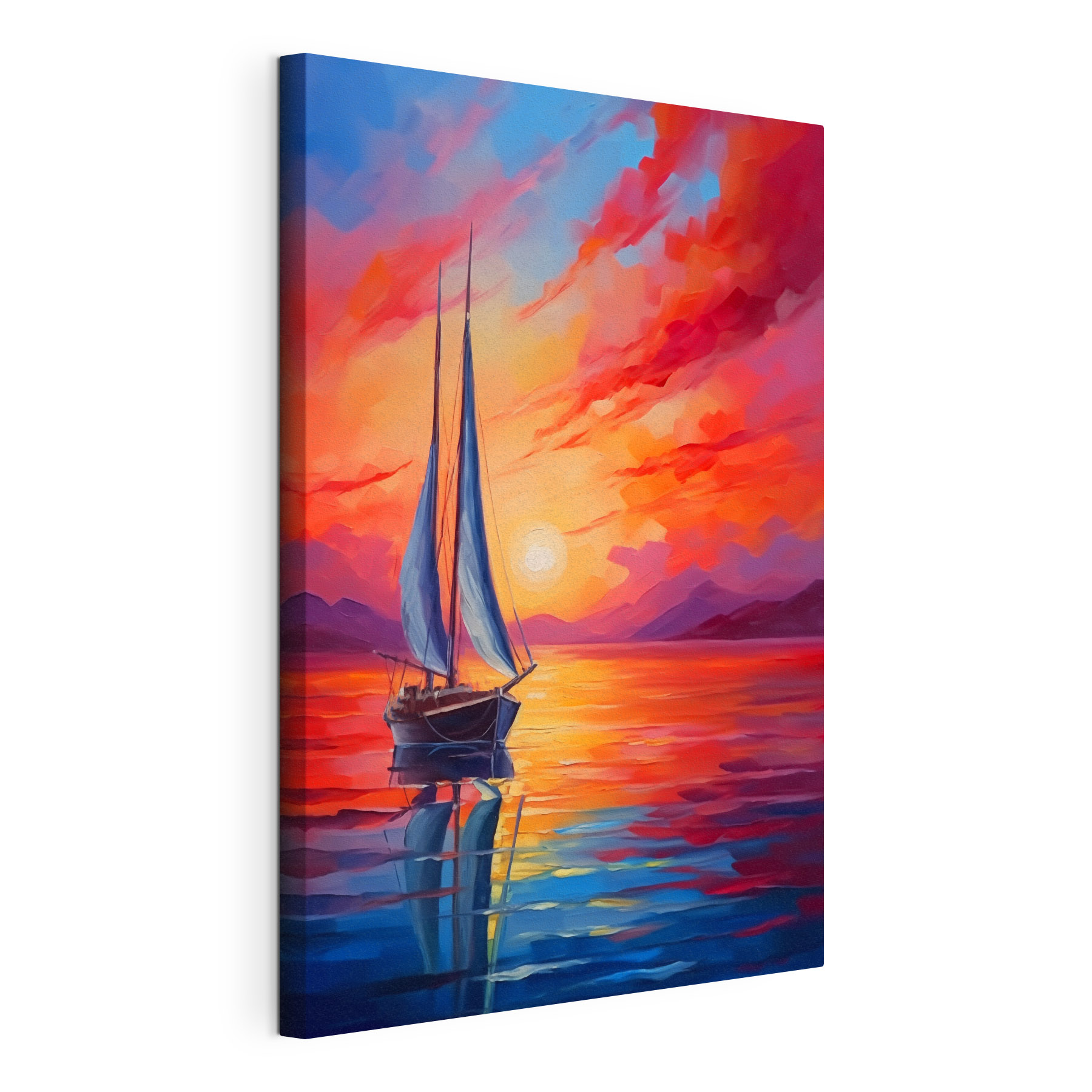 Painting of a sailboat in the water