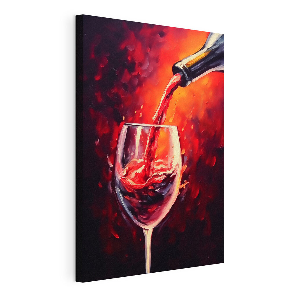 Wine pouring into a glass