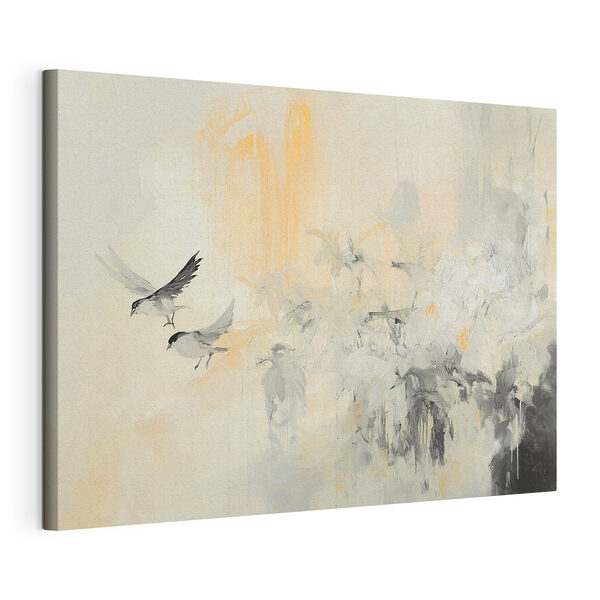 Painting of birds flying in the air