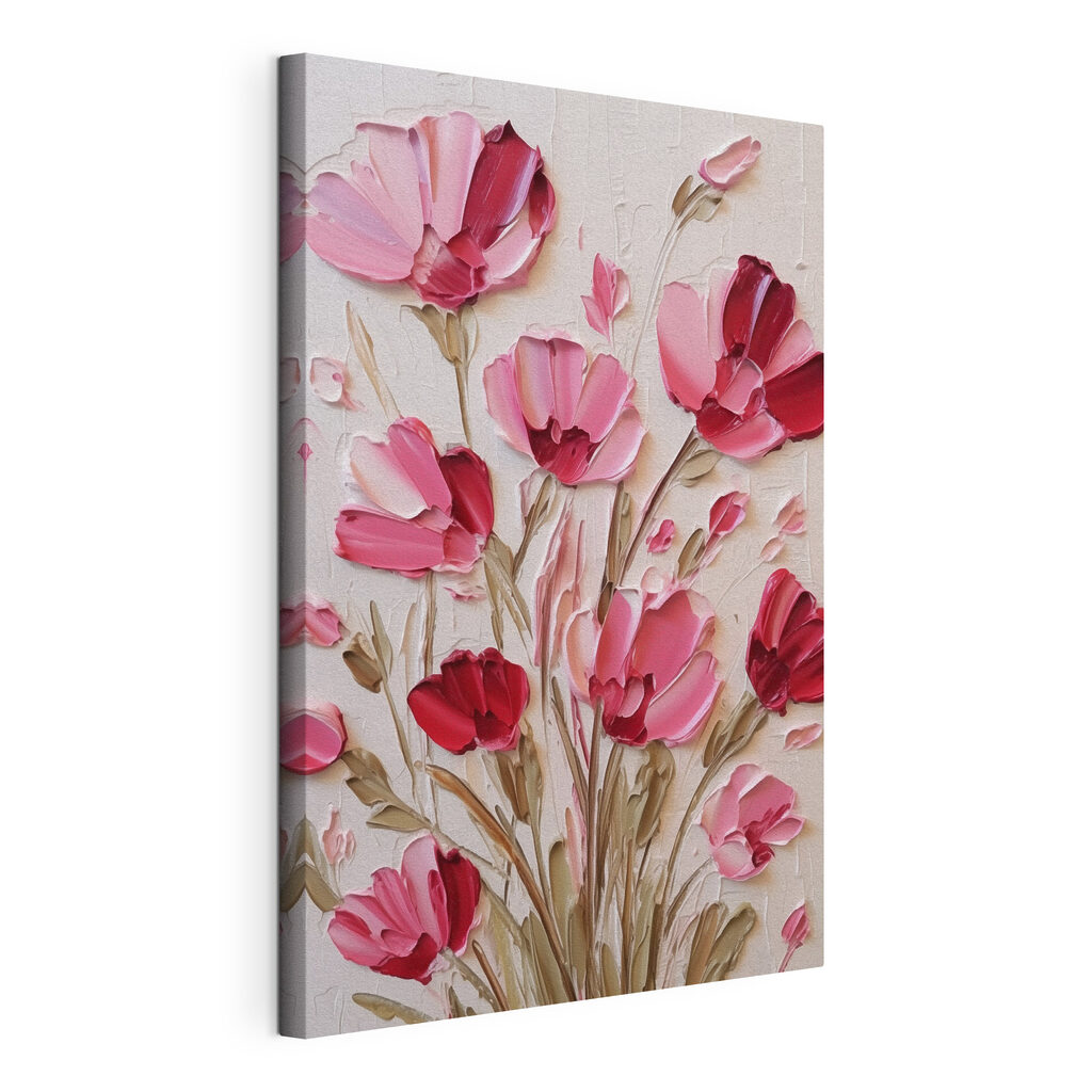 Painting of pink flowers
