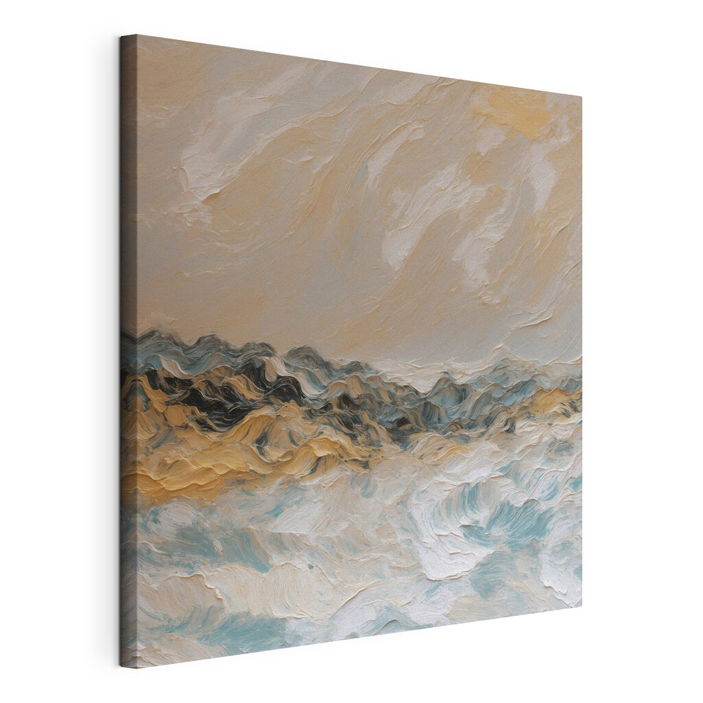 Painting of a mountain range