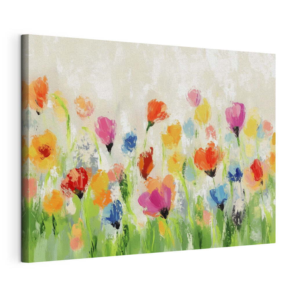 Painting of flowers on a white background