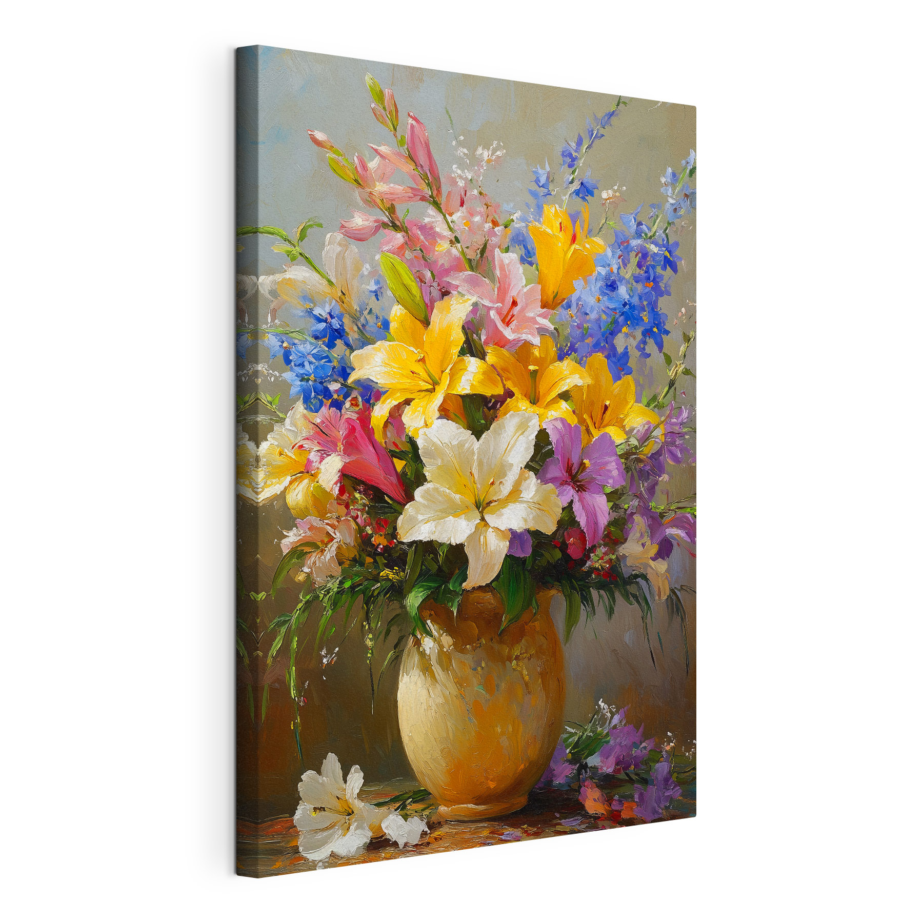 Painting of flowers in a vase