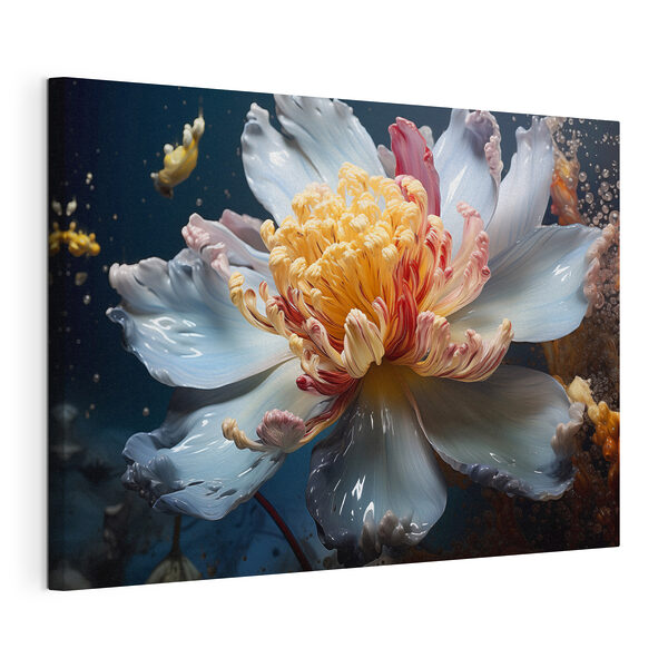 Delicate flower in vibrant colors