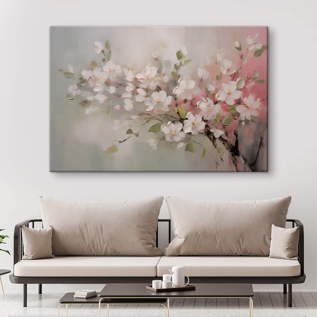 Painting of white flowers