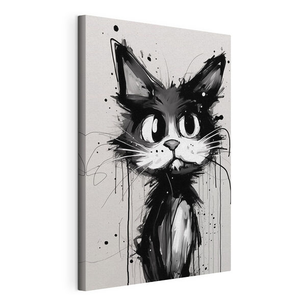 Obraz Kot pomalowany na czarno (SKU: s44483) Obraz Obraz Kot pomalowany na czarno (SKU: s44483)