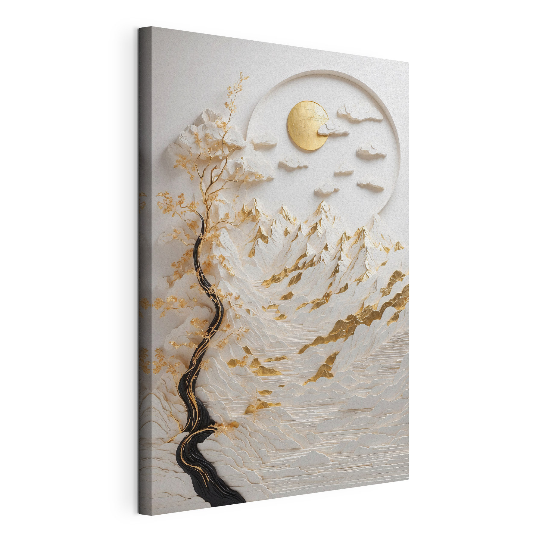 Serene landscape with flowing elements