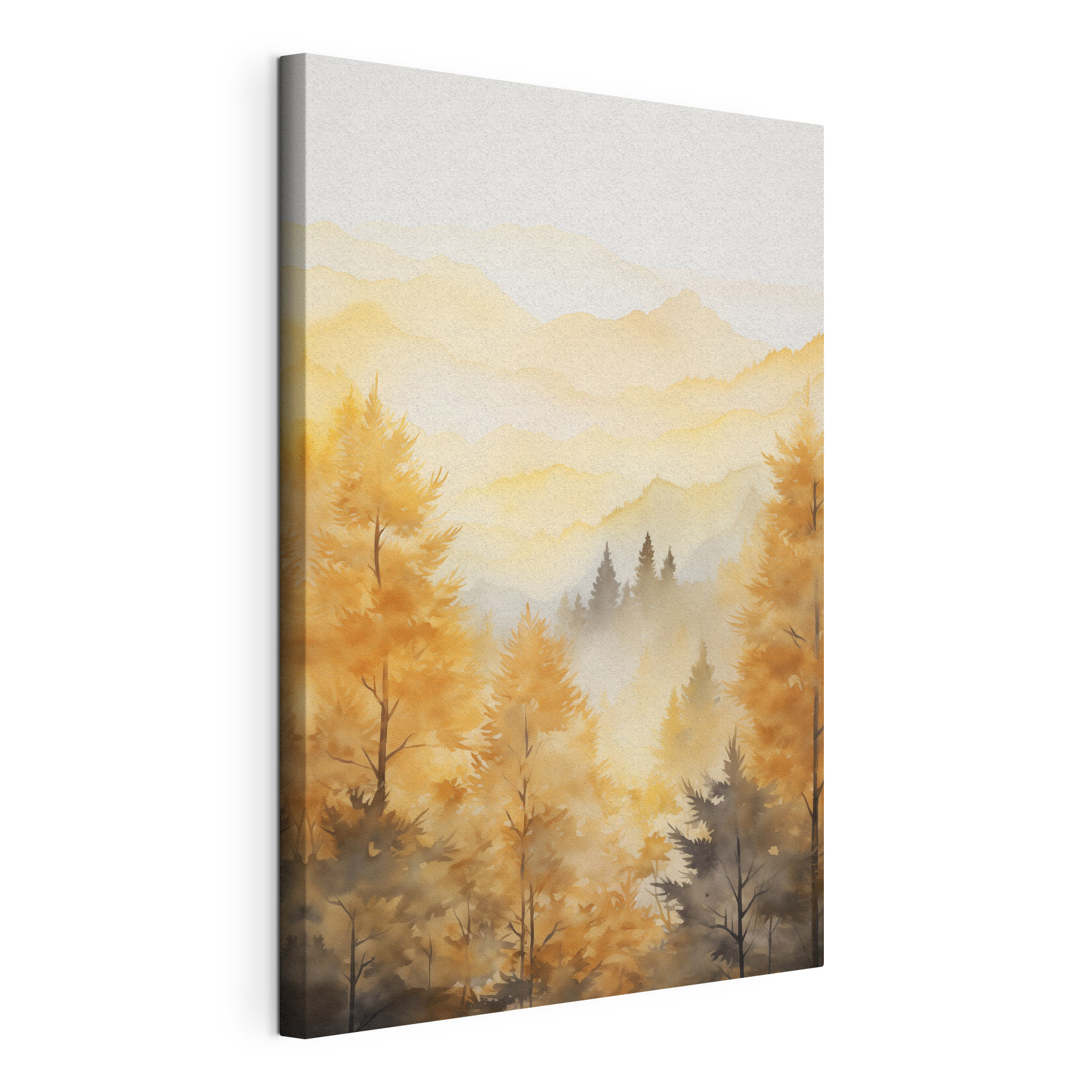 Painting of trees and mountains Painting of trees and mountains