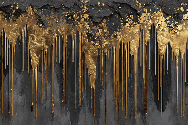 Dripping colors on a dark canvas