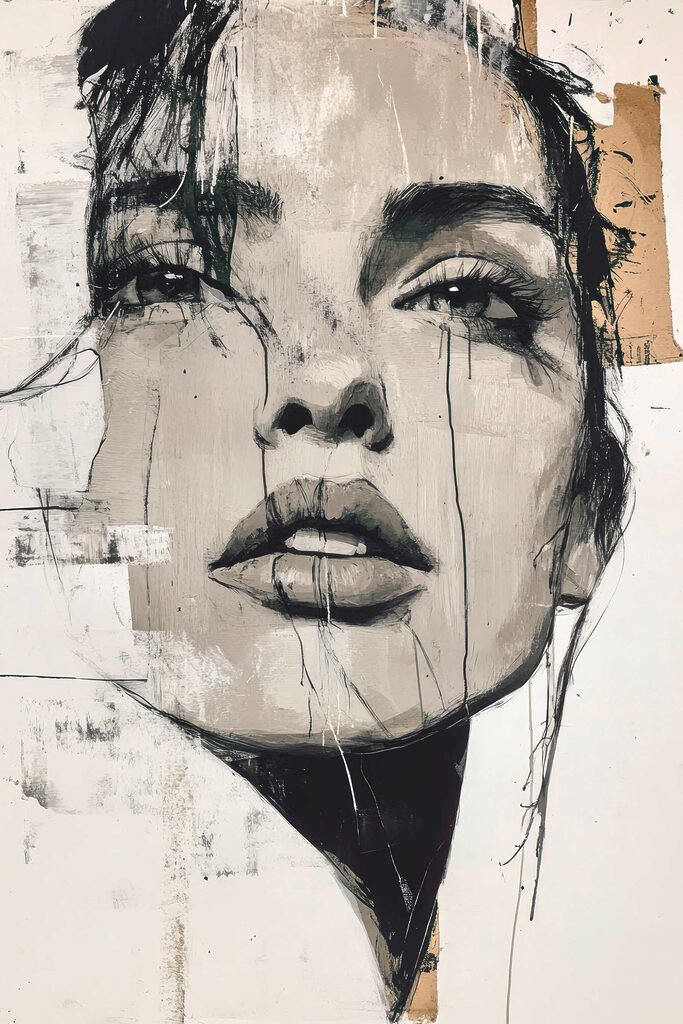 Painting of a woman's face