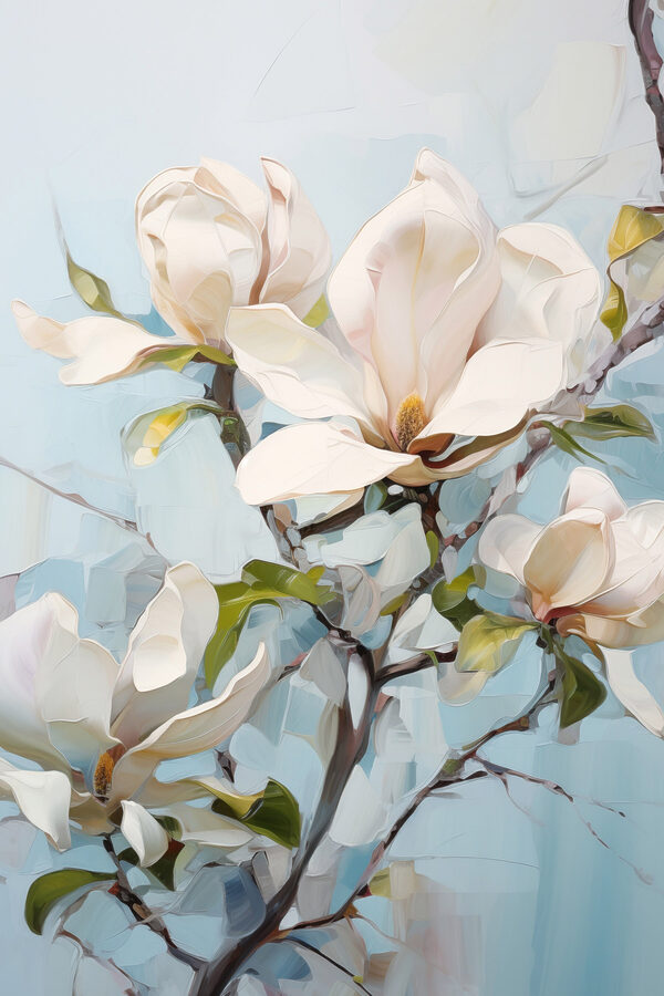 Painting of a white flower
