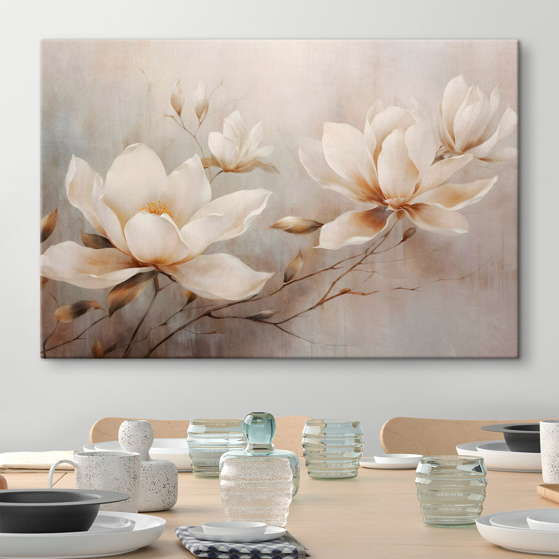 Painting of white flowers