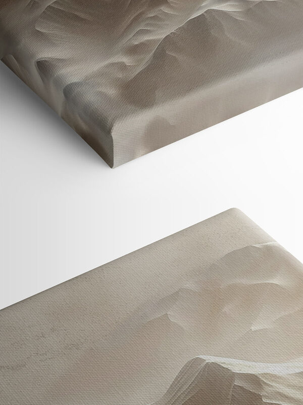 Aerial view of a snowy mountain