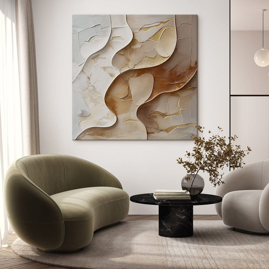 Abstract forms in soft neutral tones