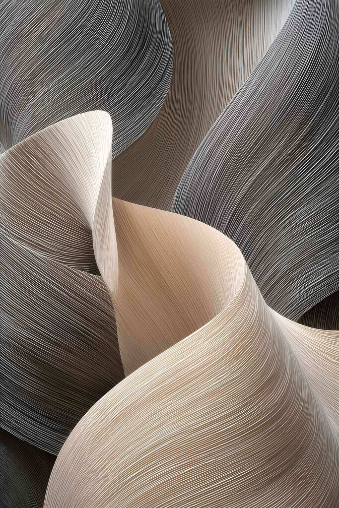 Flowing lines in subtle hues Flowing lines in subtle hues