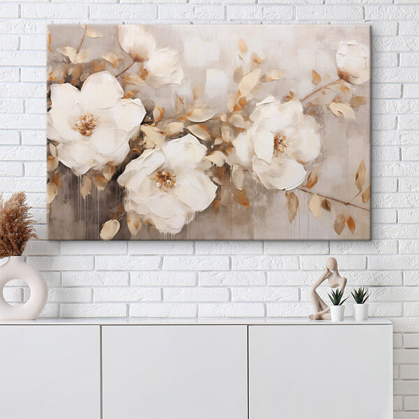 Painting of white flowers