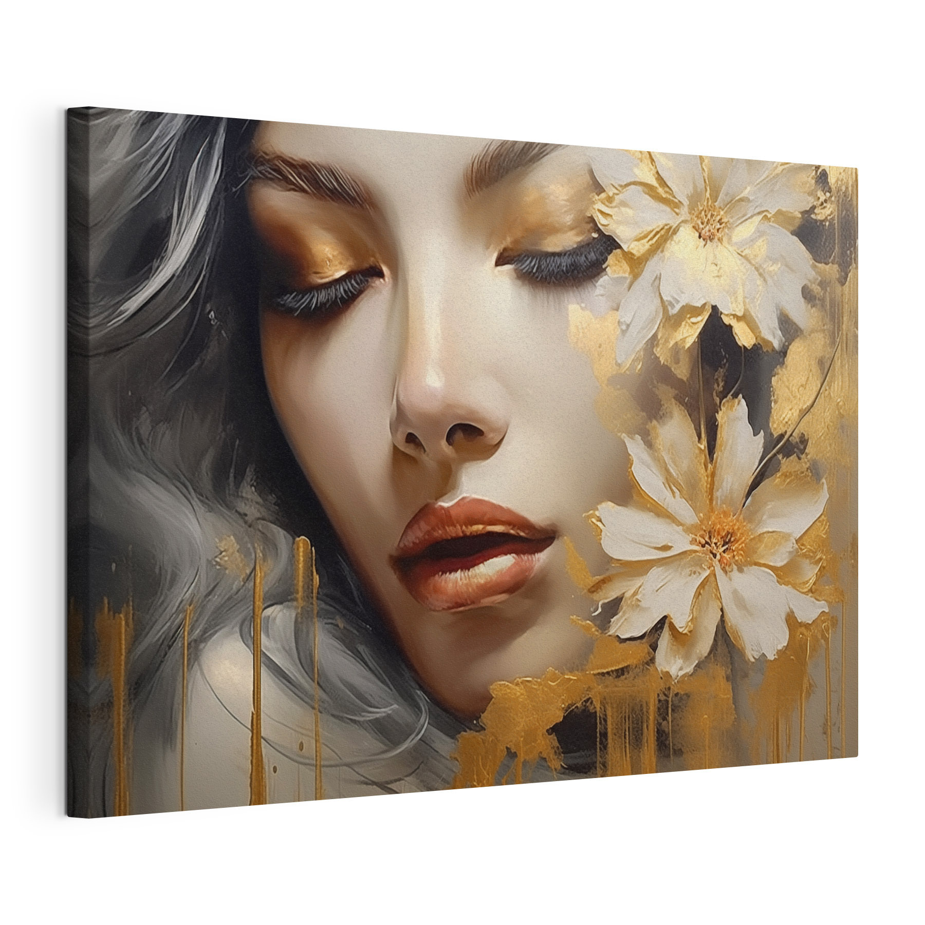 - Ethereal beauty with floral accents