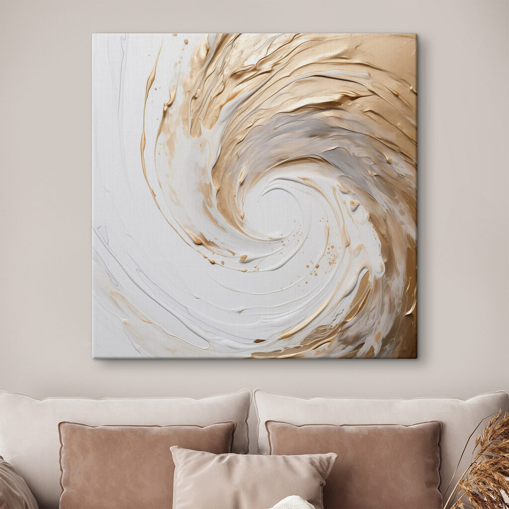 Swirling waves of creamy texture