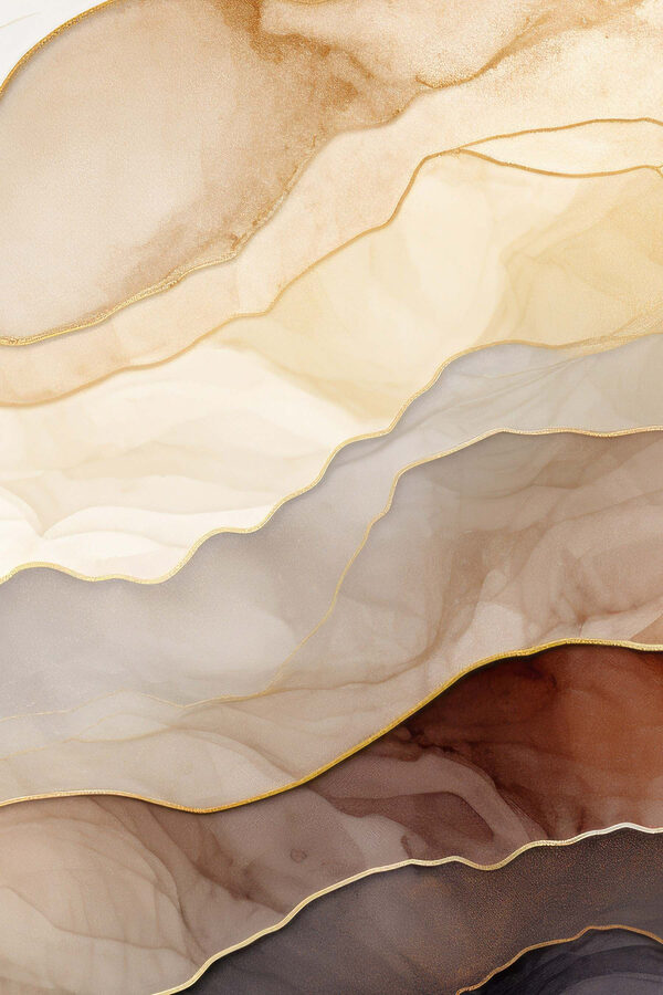 Soft waves of layered colors