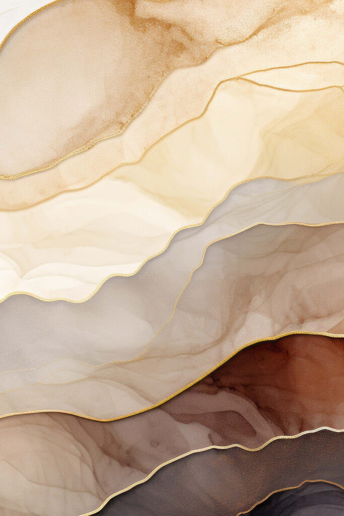 Soft waves of layered colors