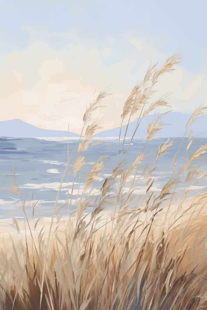 Gentle waves meet swaying grass Gentle waves meet swaying grass