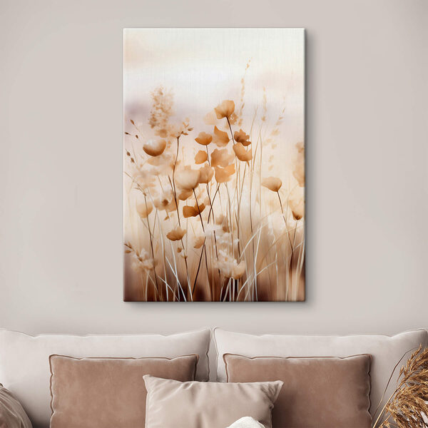 Soft blooms in warm hues blend