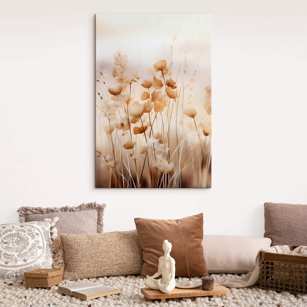 Soft blooms in warm hues blend