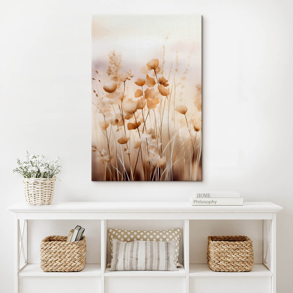 Soft blooms in warm hues blend