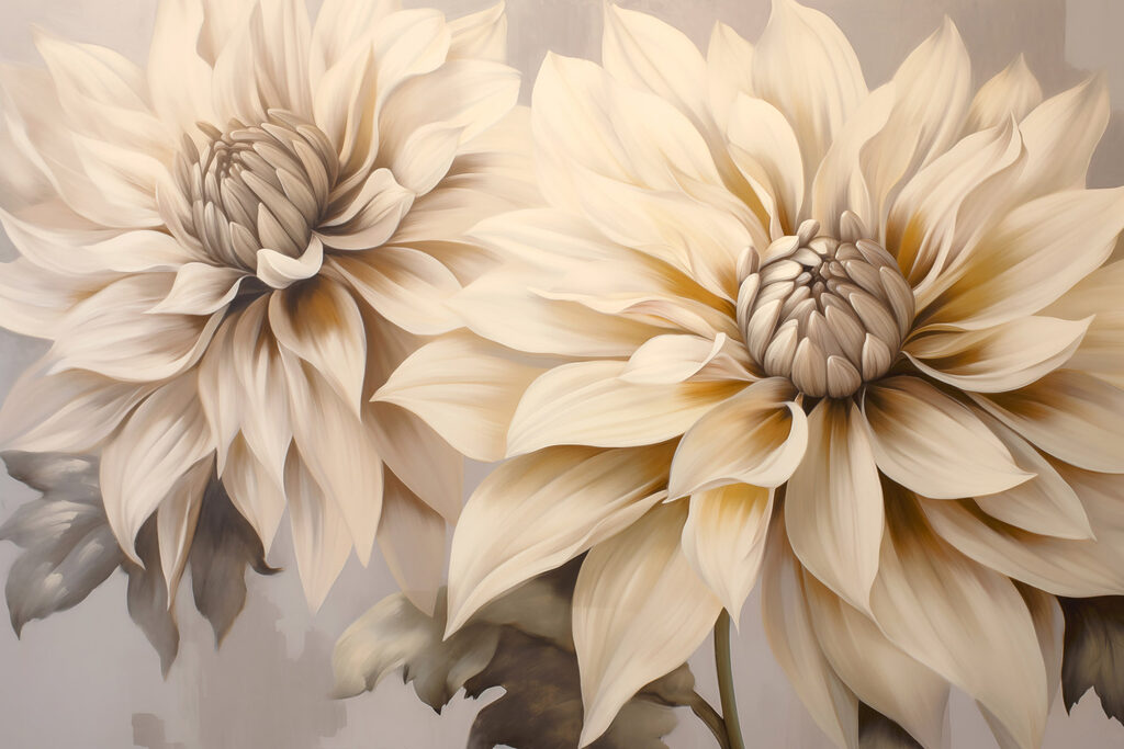 Beautiful blooms in soft tones