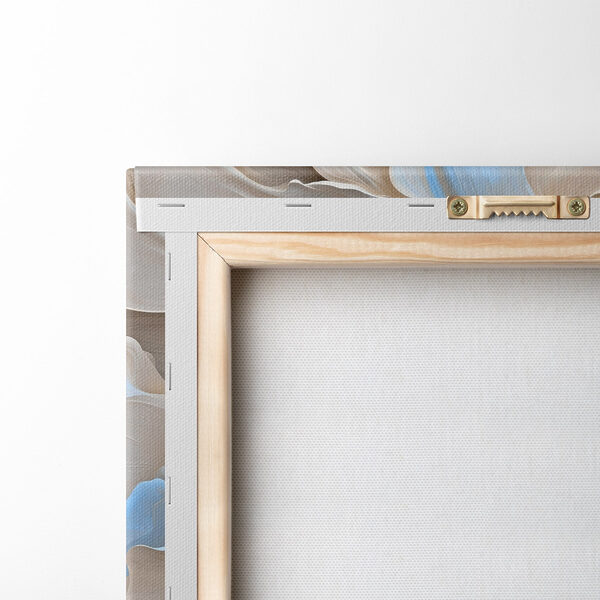 Soft waves of cream and blue hues