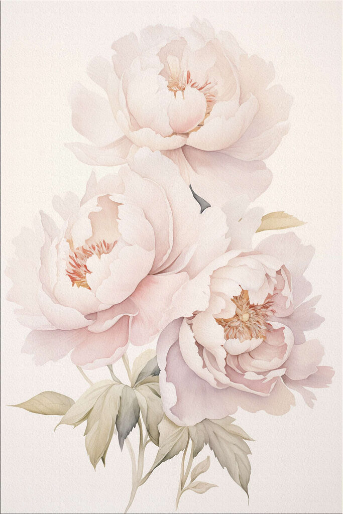 Delicate blooms in soft hues Delicate blooms in soft hues
