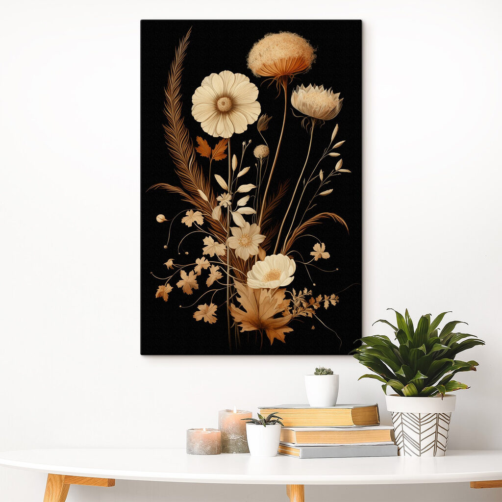Elegant flowers on a dark background