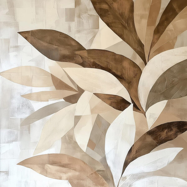 Painting of leaves on a wall