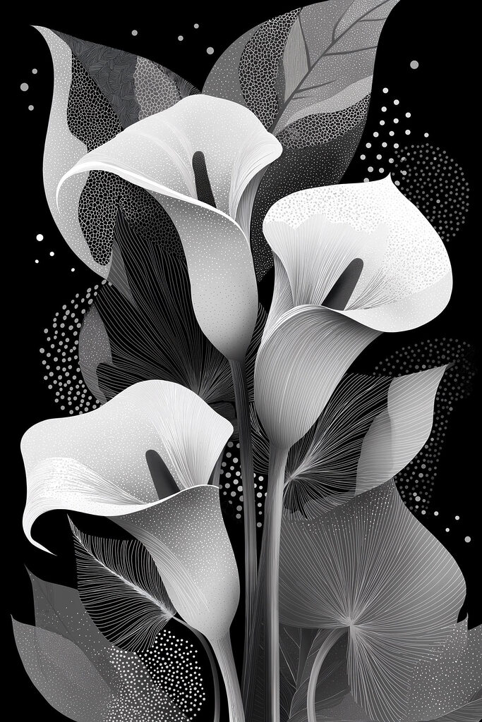 Elegant floral patterns on a dark background