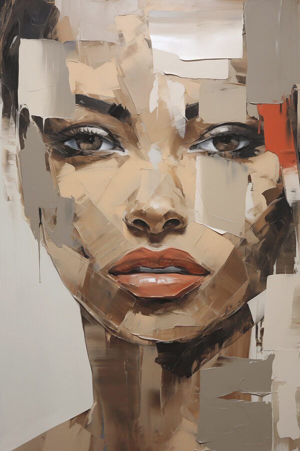 Painting of a woman's face