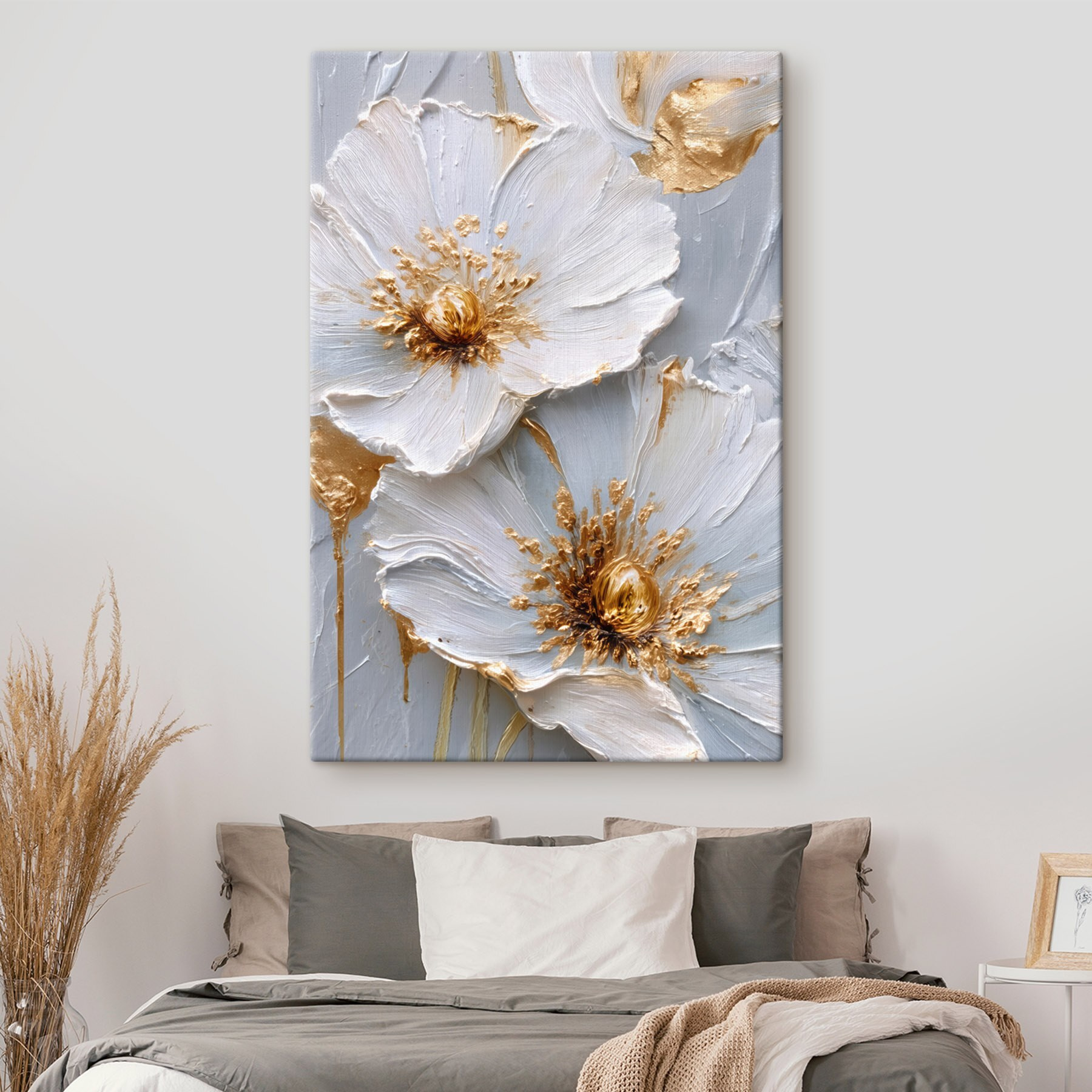 - Elegant blooms in soft colors