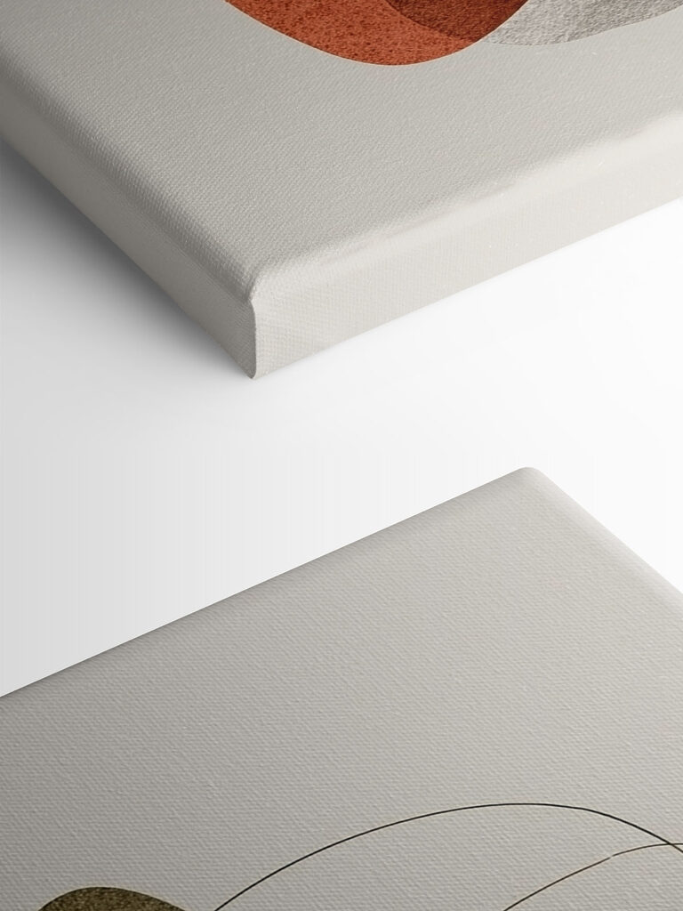 Abstract shapes on neutral background