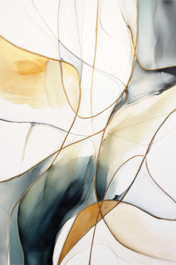 Fluid lines and warm hues intertwine