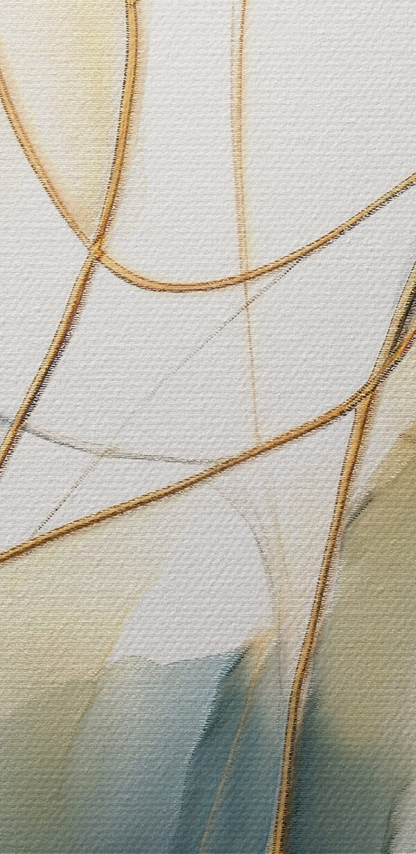 Fluid lines and warm hues intertwine