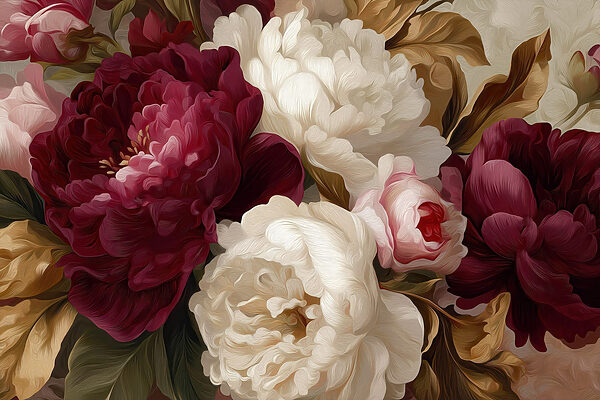 - Vibrant blooms in soft hues