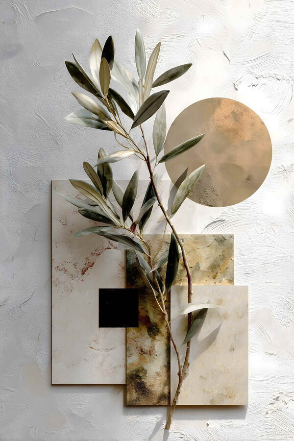 Plant with leaves on a white surface Plant with leaves on a white surface
