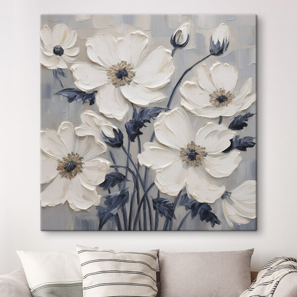 Painting of white flowers Painting of white flowers