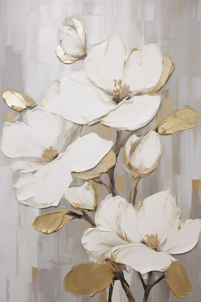 - Elegant blossoms in soft hues