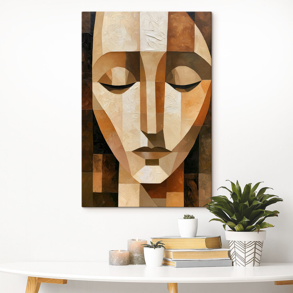Serene face in soft tones Serene face in soft tones