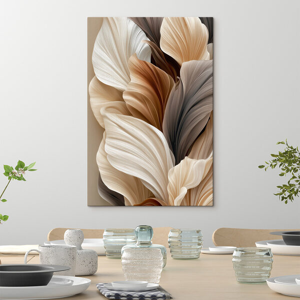 Flowing shapes in warm tones