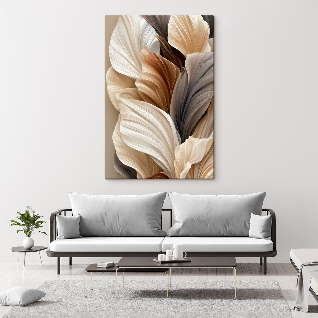 Flowing shapes in warm tones