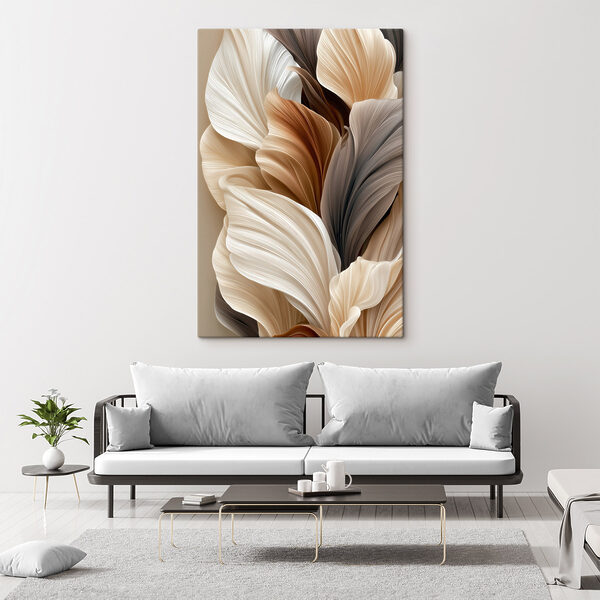 Flowing shapes in warm tones