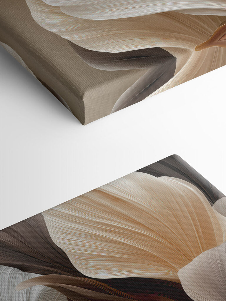Flowing shapes in warm tones