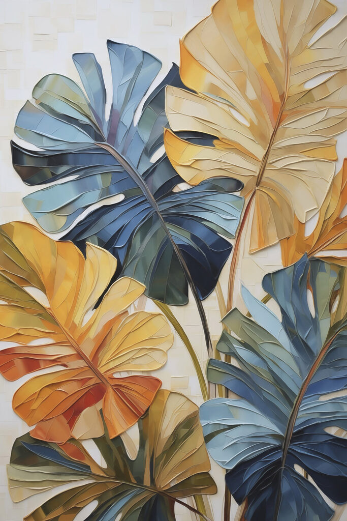 Group of colorful leaves Group of colorful leaves