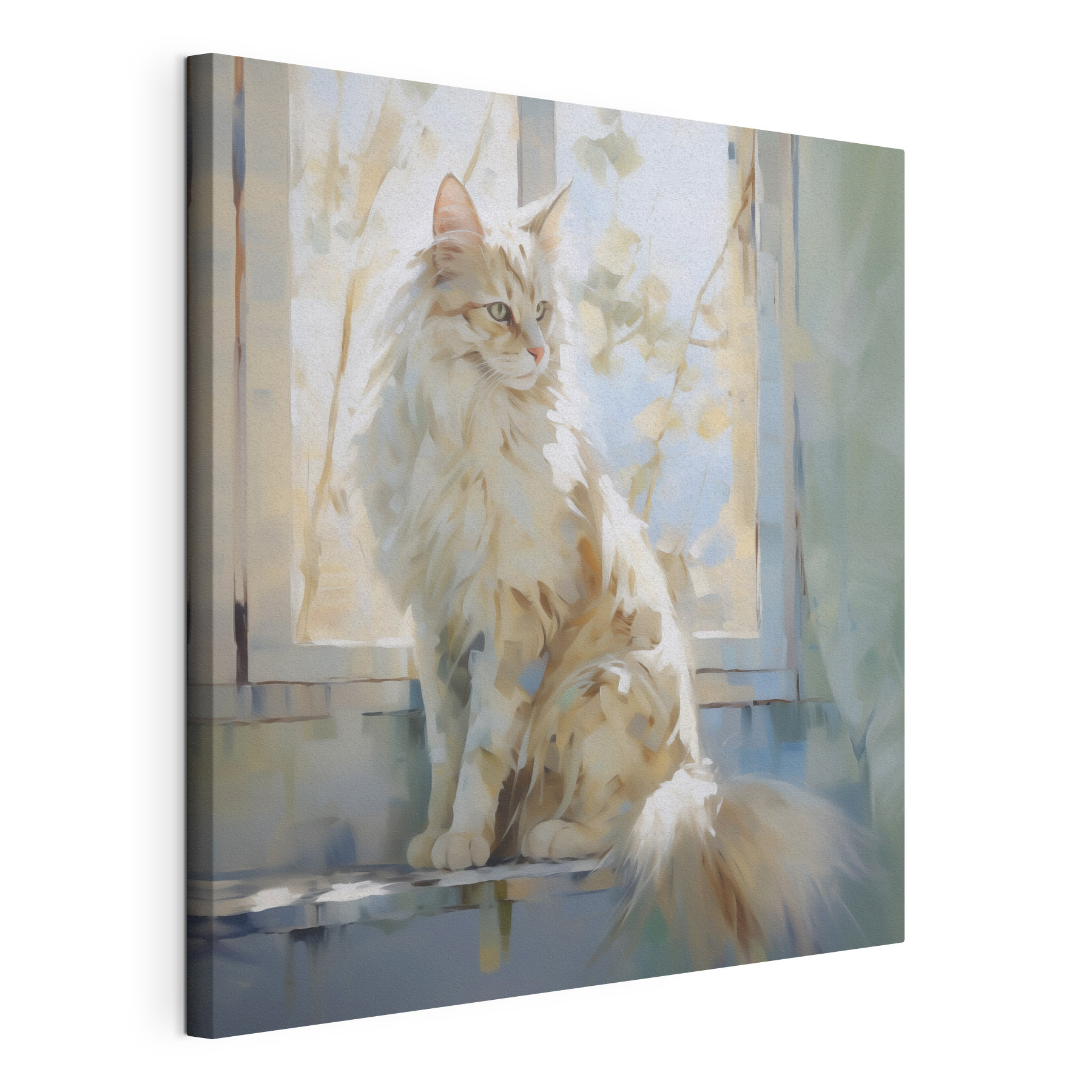 Cat sitting on a window sill